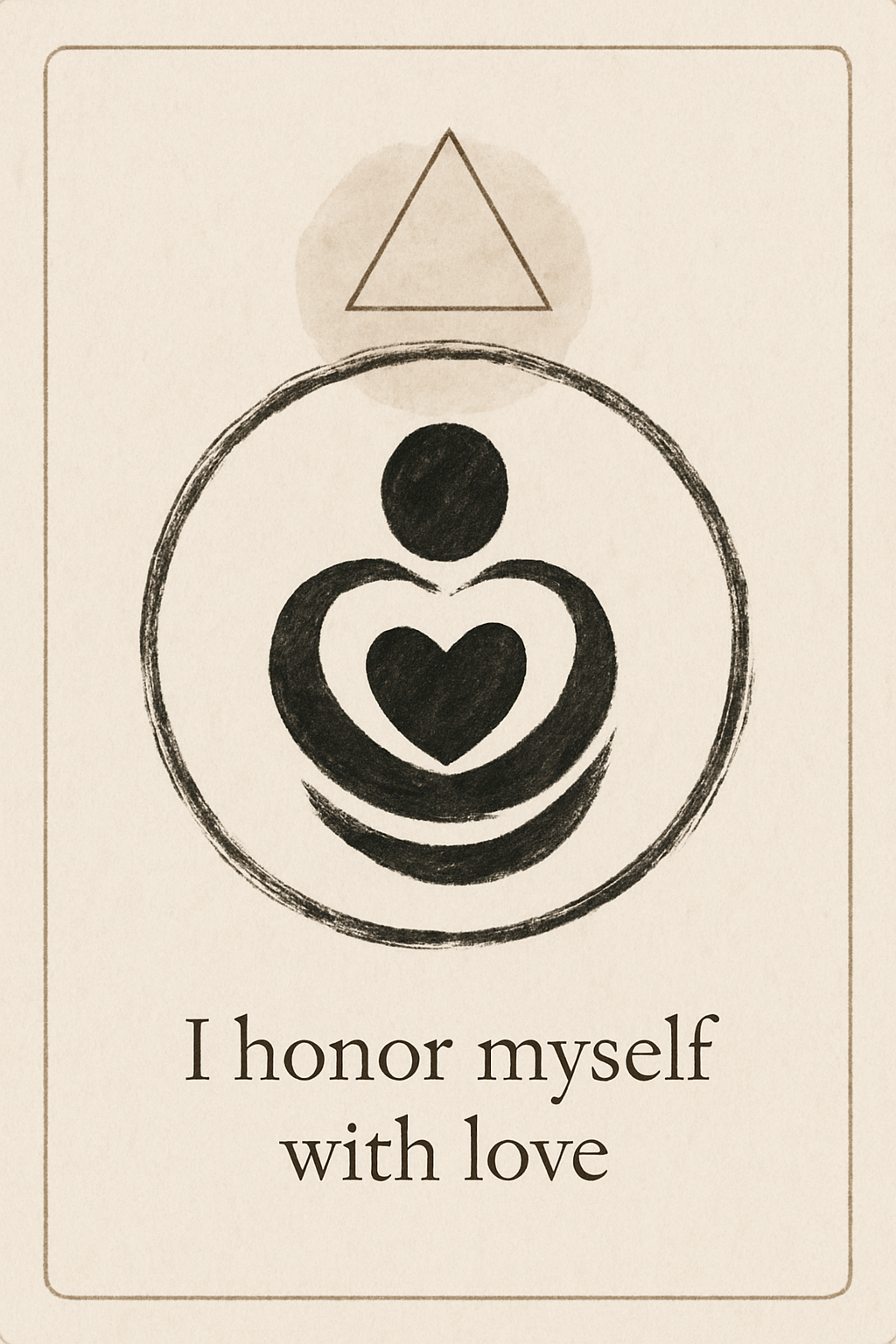 Affirmation card with themes: self-love
